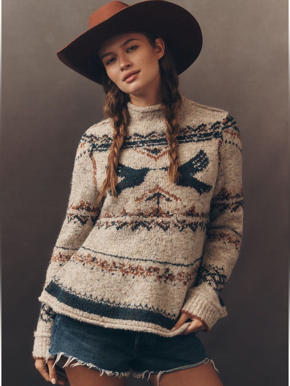 Anthropologie x Pilcro Fair Isle Bird Sweater!